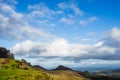 Landscape view of Quiraing mountains on Isle of Skye, Scottish h Royalty Free Stock Photo