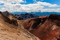 Landscape view of Red crater in Tongariro, New Zealand Royalty Free Stock Photo