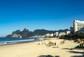 Landscape view of Rio de Janeiro with the Arpoador and Ipanema beach, Brazil.