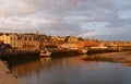 Landscape view on the riverside of Trouville city , famous french resort in Normandy.