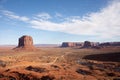 Landscape view of the rock formations in Oljato-Monument Valley in Arizona, the USA Royalty Free Stock Photo