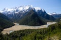 Landscape view of Routeburn Track Kinloch New Zealand Royalty Free Stock Photo