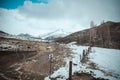 Landscape view of rural area in the High Atlas mountain range. Morocco. Royalty Free Stock Photo