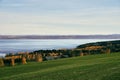 Landscape view of the rural Toten, Norway, in fall.