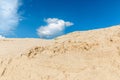 landscape view with sand dune blue sky