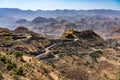 Landscape view of the Simien Mountains National Park in Northern Ethiopia