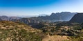 Landscape view of the Simien Mountains National Park in Northern Ethiopia