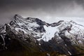 Landscape view of the snow cup peaks in Grossglockner Edelweiss peak (spitze), Austria