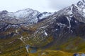 Landscape view of the snow cup peaks in Grossglockner Edelweiss peak (spitze), Austria