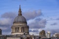 Landscape view of St Paul Cathedral dome. Royalty Free Stock Photo