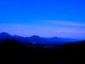 Landscape view on the sunrise over the Lake Bled Royalty Free Stock Photo