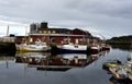 Landscape view of Ballstad port in Lofoten Norway Royalty Free Stock Photo