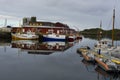 Landscape view of Ballstad port in Lofoten Norway Royalty Free Stock Photo