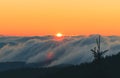 Landscape view of the Sunset at Great Smoky Mountains National Park Royalty Free Stock Photo