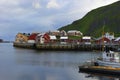 Landscape view of Ballstad port in Lofoten Norway Royalty Free Stock Photo