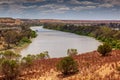 Landscape view of sweeping bend on the mighty Murray River near Young Husband in South Australia