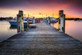 Landscape view at Sydney Fish market port Royalty Free Stock Photo