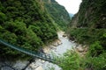Landscape View in Taroko green rope bridge, Taroko national park Royalty Free Stock Photo