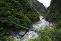 Landscape View in Taroko green rope bridge, Taroko national park Royalty Free Stock Photo