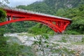 Landscape View in Taroko red bridge, Taroko national park, Hualien, Taiwan Royalty Free Stock Photo