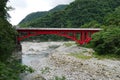 Landscape View in Taroko red bridge, Taroko national park, Hualien, Taiwan Royalty Free Stock Photo