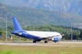 Landscape with the view of Tivat airport Royalty Free Stock Photo