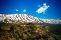 Landscape view to mountains and Kadisha Valley aka Holy Valley , Lebanon Royalty Free Stock Photo