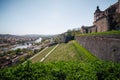 Landscape view to Wuerzburg and Marienberg fortress in Germany Royalty Free Stock Photo