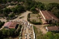 Landscape view on tobacco plantation, Cuba. Royalty Free Stock Photo