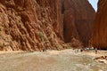 Landscape View of Todgha Gorge Canyon at DadÃÂ¨s River in High Atlas Mountains, Morocco Royalty Free Stock Photo
