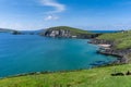 Landscape view of the turquoise waters and golden sand beach at Slea Head on the Dingle Peninsula of County Kerry Royalty Free Stock Photo