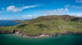 Landscape view of the turquoise waters and golden sand beach at Slea Head on the Dingle Peninsula of County Kerry Royalty Free Stock Photo