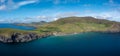 Landscape view of the turquoise waters and golden sand beach at Slea Head on the Dingle Peninsula of County Kerry Royalty Free Stock Photo