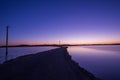 Landscape view of two lakes at dawn Royalty Free Stock Photo