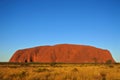 Landscape view of Uluru Ayers Rock in Uluru-Kata Tjuta National Park Northern Territory Australia