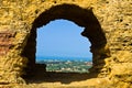 Landscape view from Valley of the Temple, Agrigento, Sicily Royalty Free Stock Photo