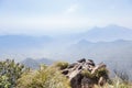 Landscape view from view point at Phu Chi Fa mountain national park Chiang Rai, Thailand Royalty Free Stock Photo