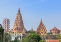 Landscape view of wat tham sua public buddhist thai temple in kanchanaburi, Thailand Royalty Free Stock Photo