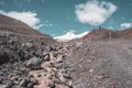 Landscape view of a water stream, Mount Elbrus Royalty Free Stock Photo