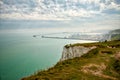 Landscape view of the White Cliffs at Dover