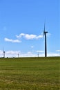 Wind turbines in rural countryside, Town of Chateaugay, Franklin County, New York United States