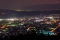 Landscape view from the Yabitsu pass at dusk in Kanagawa, Japan