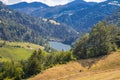 Landscape view on Zaovine lake from Tara national park in Serbia, Europe