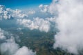 Landscape viewed from airplane Royalty Free Stock Photo