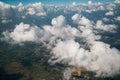 Landscape viewed from airplane Royalty Free Stock Photo