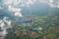 Landscape viewed from airplane Royalty Free Stock Photo