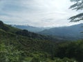 Landscape viewpoint on the top of montains