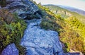 Landscape views on top of table rock mountain nc