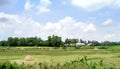 landscape of village surface and sky Royalty Free Stock Photo