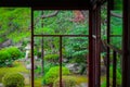 Landscape visible from the edge of the Japanese house Royalty Free Stock Photo